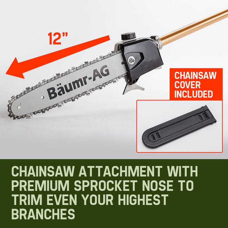 Baumr-AG Pole Chainsaw Brush Cutter Whipper Snipper Hedge Trimmer Saw Multi Tool