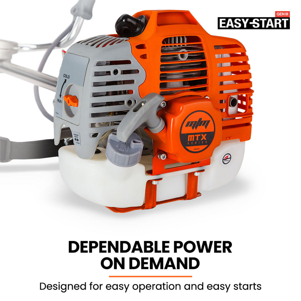 MTM 62cc 7in1 Brush Cutter Garden Multi-Tool , Pole Hedge & Line Trimmer, Bullhorn Handle, 12" Tree Trimming Pruning - YDS.com.au