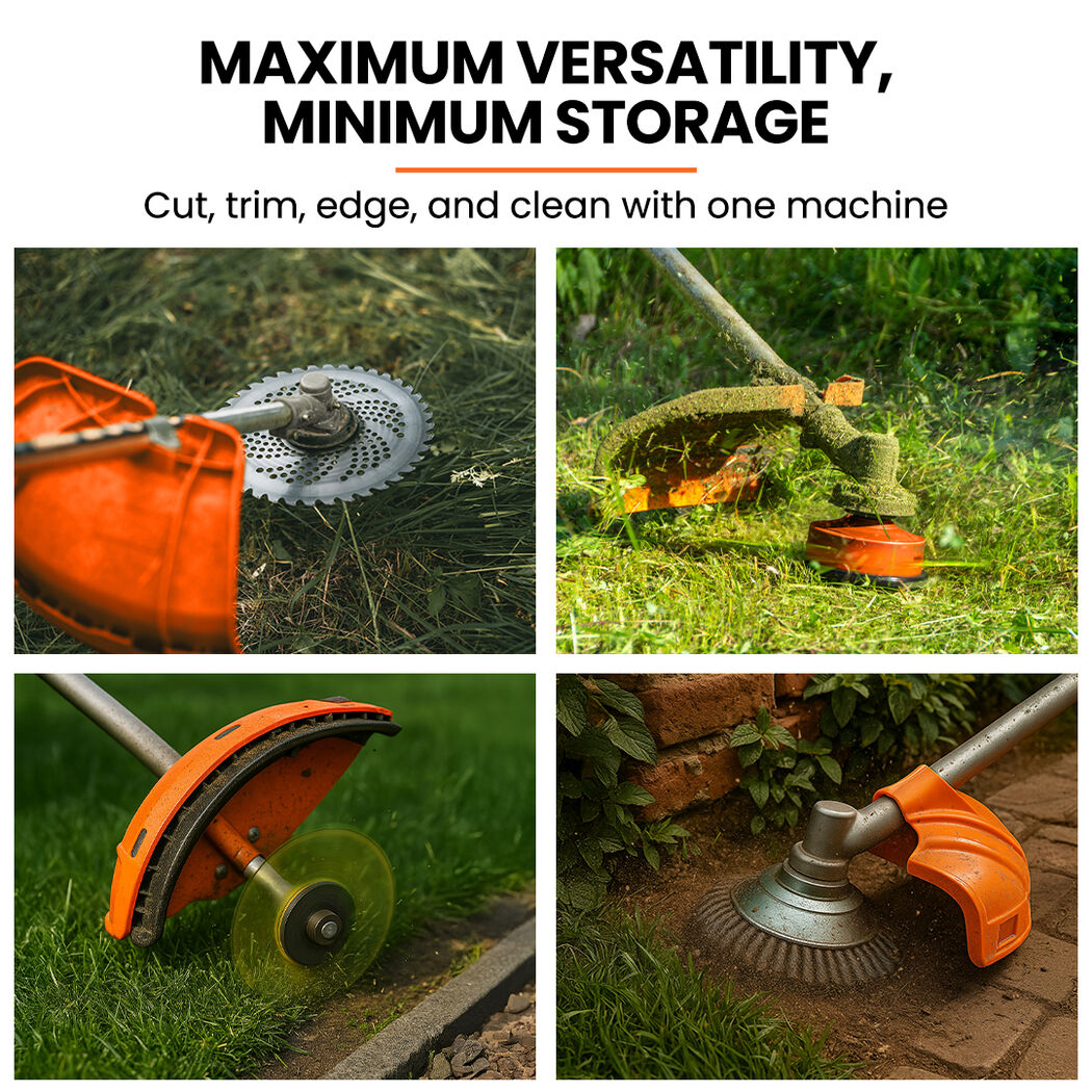 MTM 62cc 7in1 Brush Cutter Garden Multi-Tool , Pole Hedge & Line Trimmer, Bullhorn Handle, 12" Tree Trimming Pruning - YDS.com.au