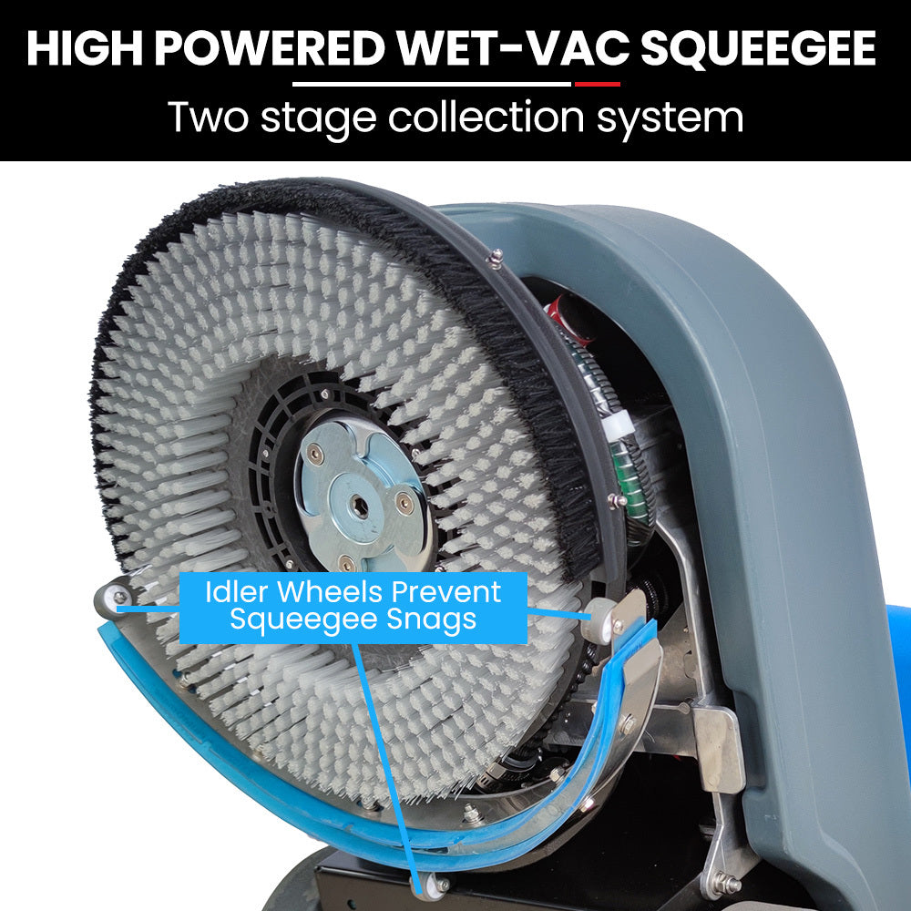 AUCH FSH14 Floor Scrubber & Dryer, 360mm, Battery Powered, Walk Behind, Multi-purpose Commercial Grade Machine