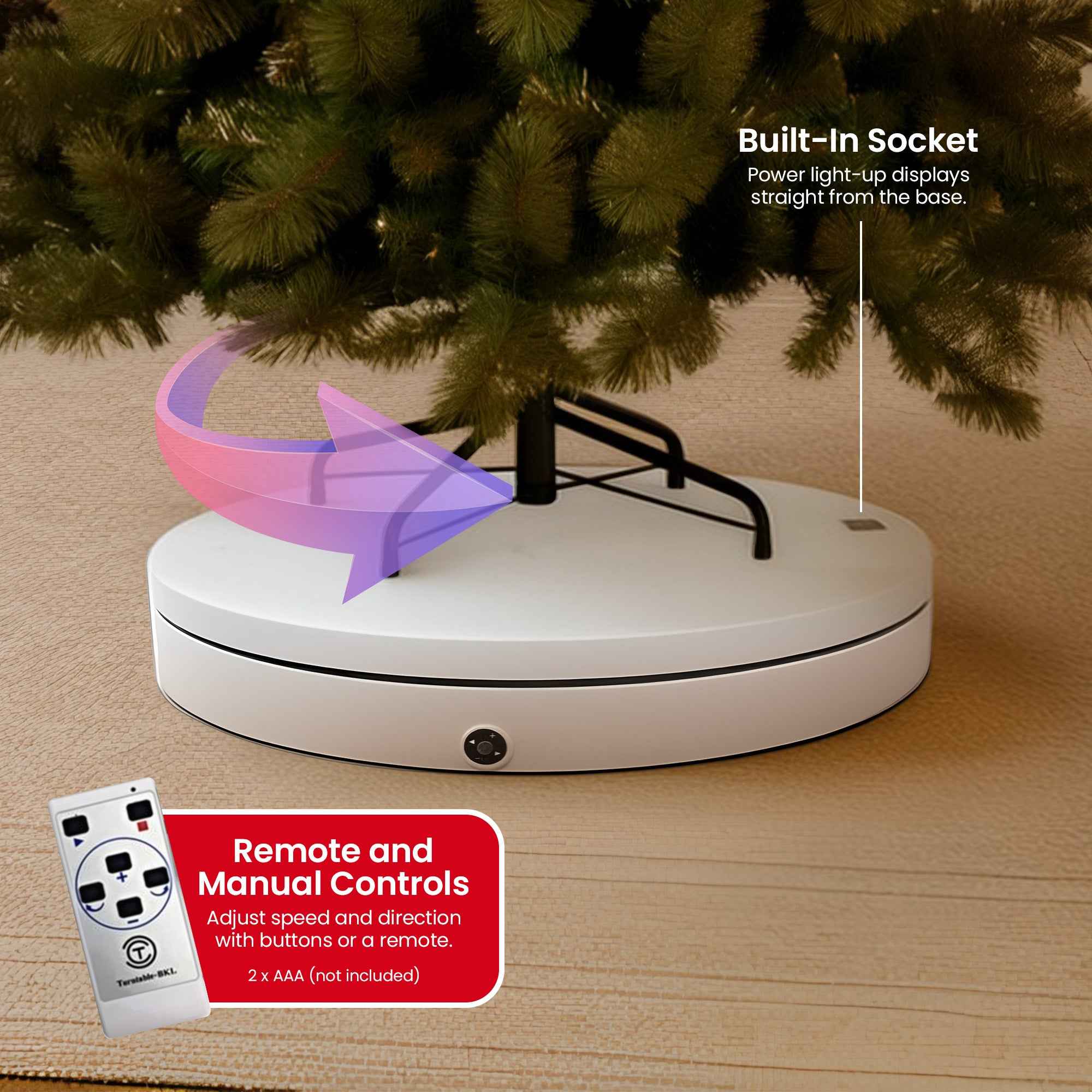 Christabelle 60cm 100kg Commercial-grade Electric Display Turntable Christmas