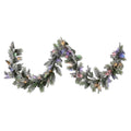 National Tree Company 274cm Pre Lit Snowy Stamford Spruce Battery Operated Christmas Garland w/LED Lights & Timer