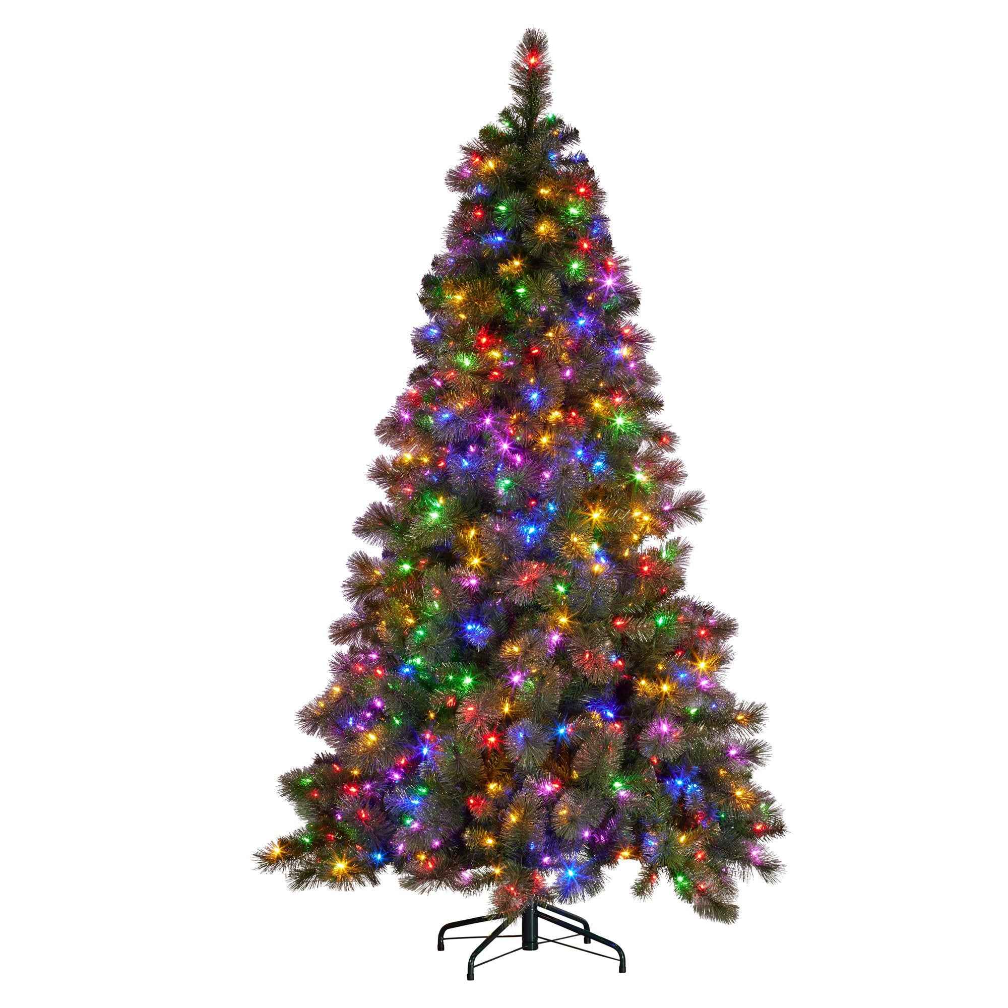 Christabelle 9ft Christmas Tree Glittery Gold Pine Needles 850 Led Lights Xmas