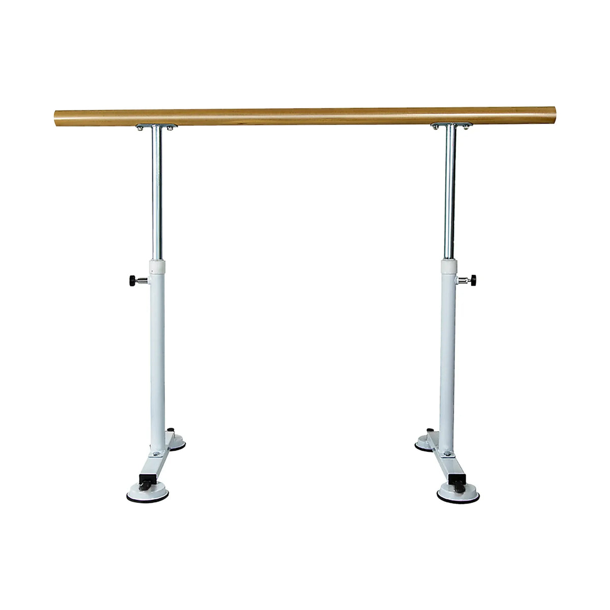 Powertrain 150cm Freestanding Ballet Barre Portable Adjustable Height Dance Bar Pine Wood Pole Home Studio