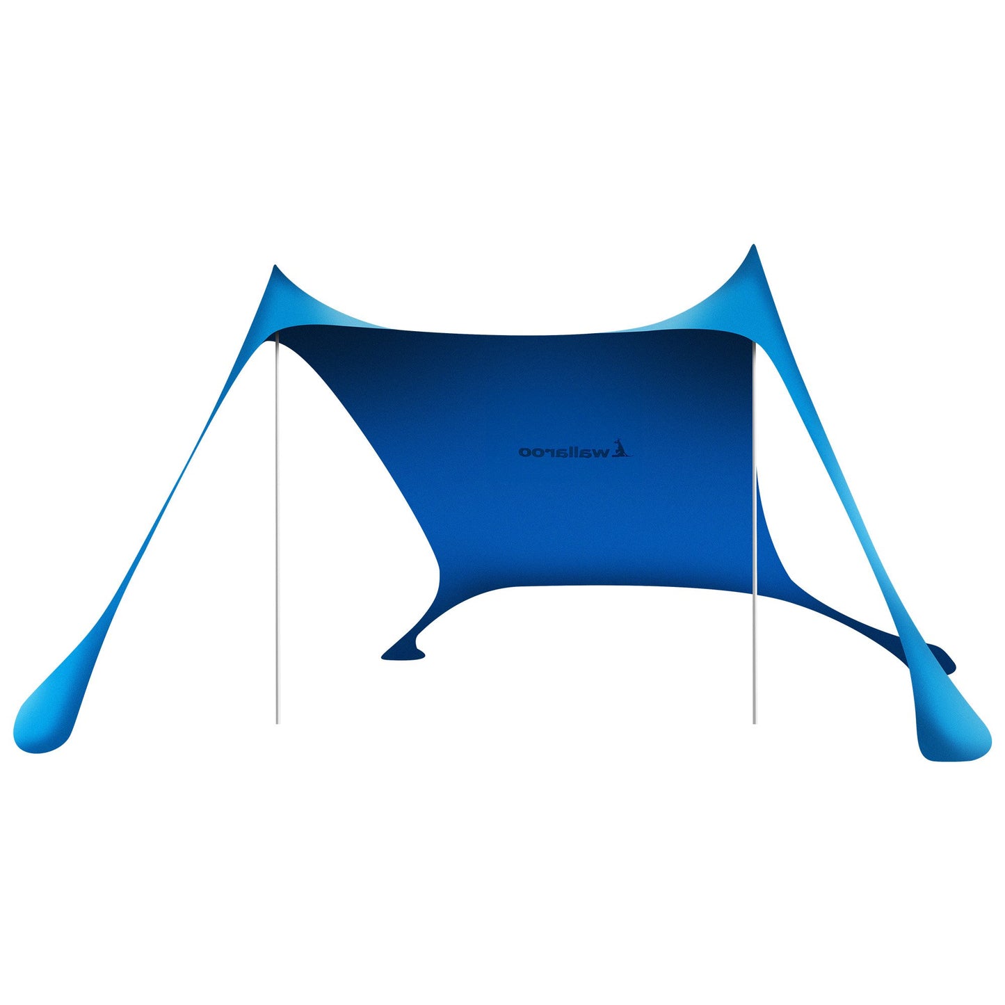 Toldo para tienda de playa Wallaroo, 2 m x 2 m, color azul 