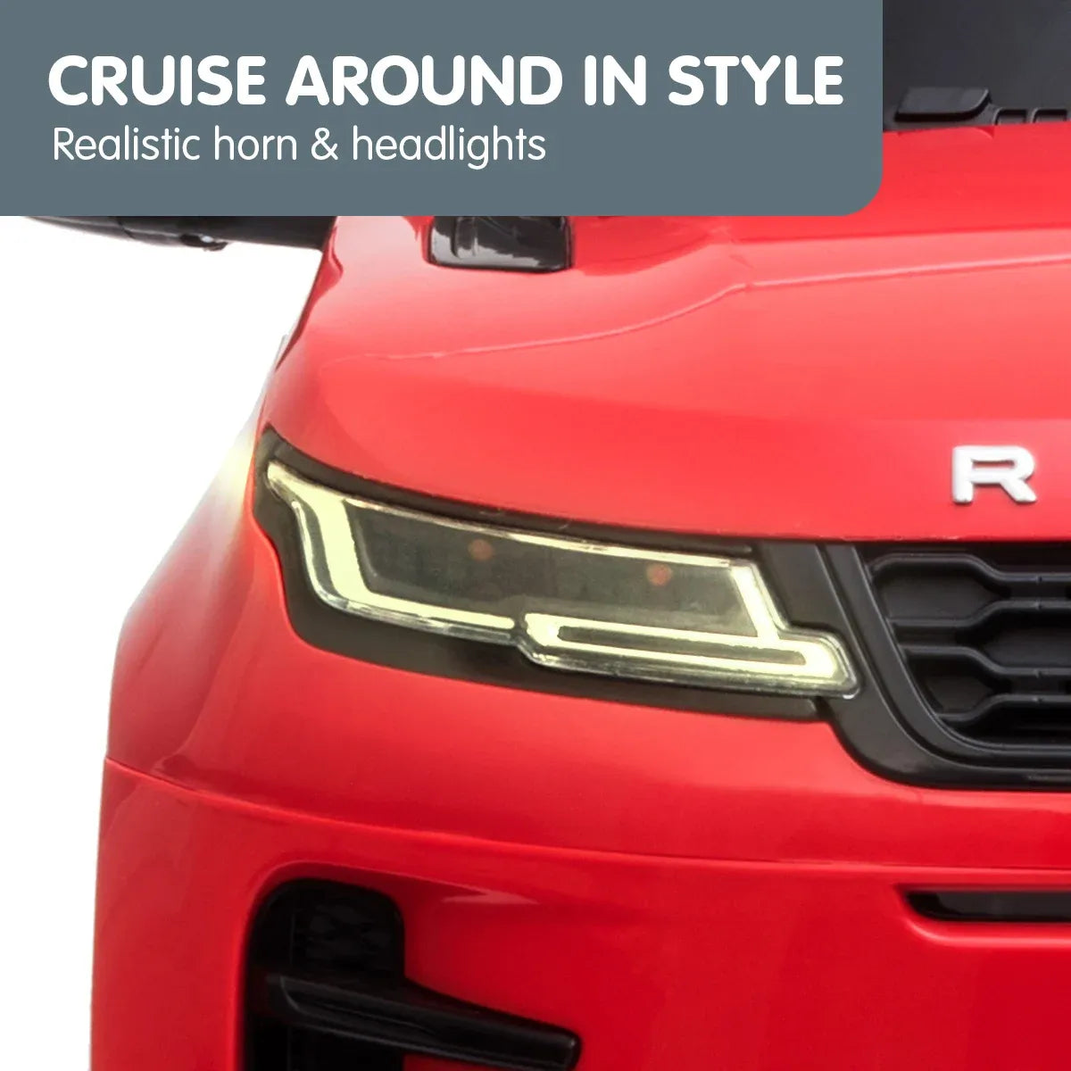 Vehículo eléctrico para niños con licencia Kahuna Land Rover, con control remoto, color rojo