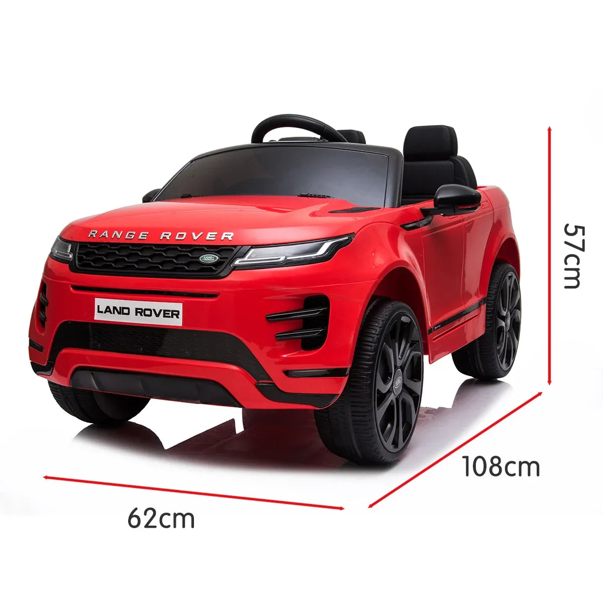 Vehículo eléctrico para niños con licencia Kahuna Land Rover, con control remoto, color rojo