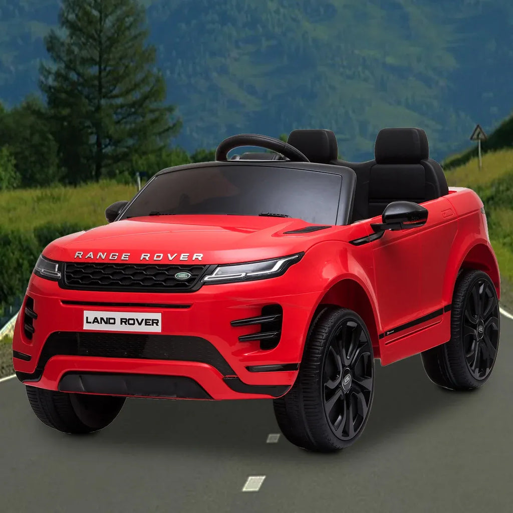 Vehículo eléctrico para niños con licencia Kahuna Land Rover, con control remoto, color rojo