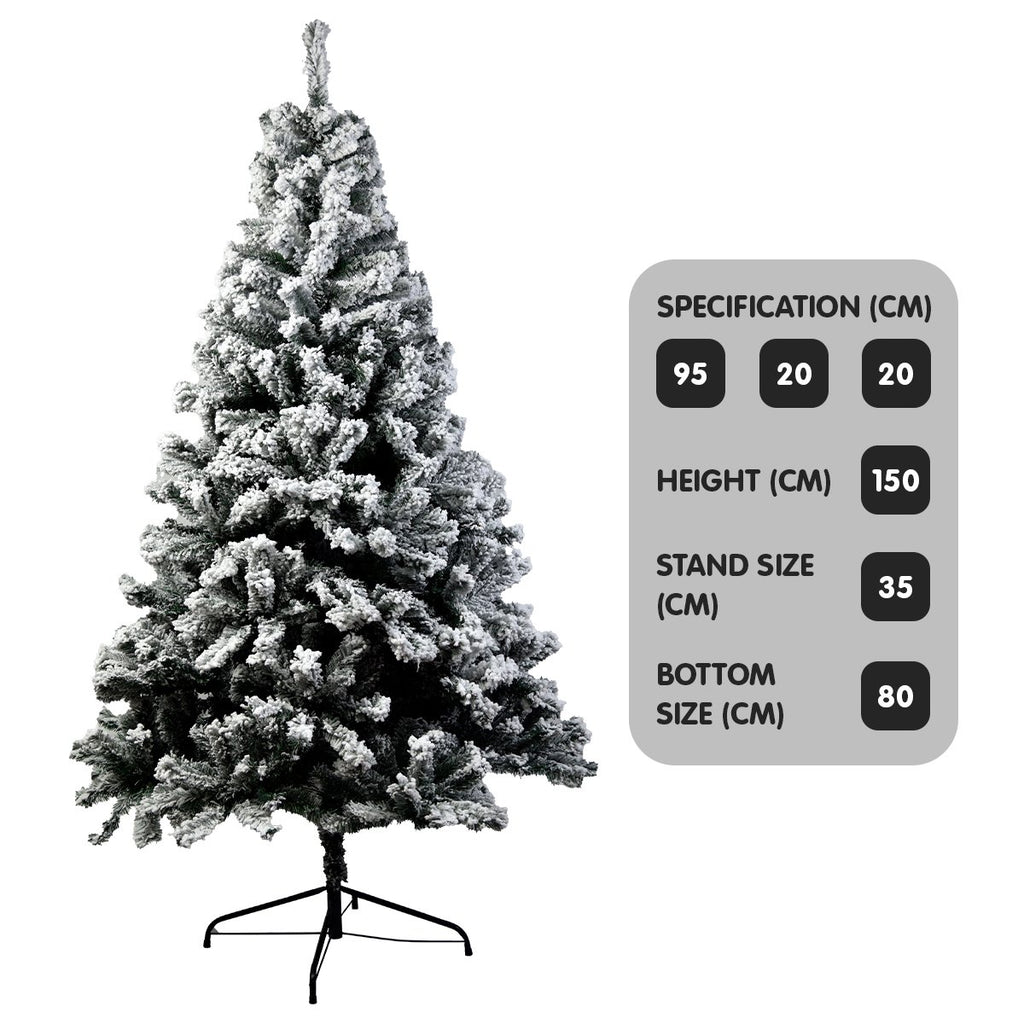 Christabelle Snow-Tipped Artificial Christmas Tree 1.5m - 550 Tips - YDS.com.au