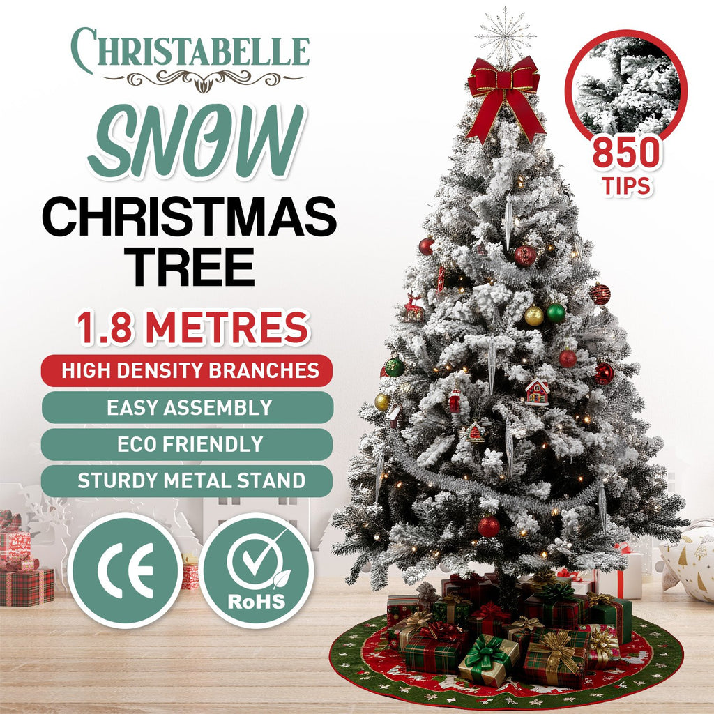 Christabelle Snow-Tipped Artificial Christmas Tree 1.8m - 850 Tips - YDS.com.au