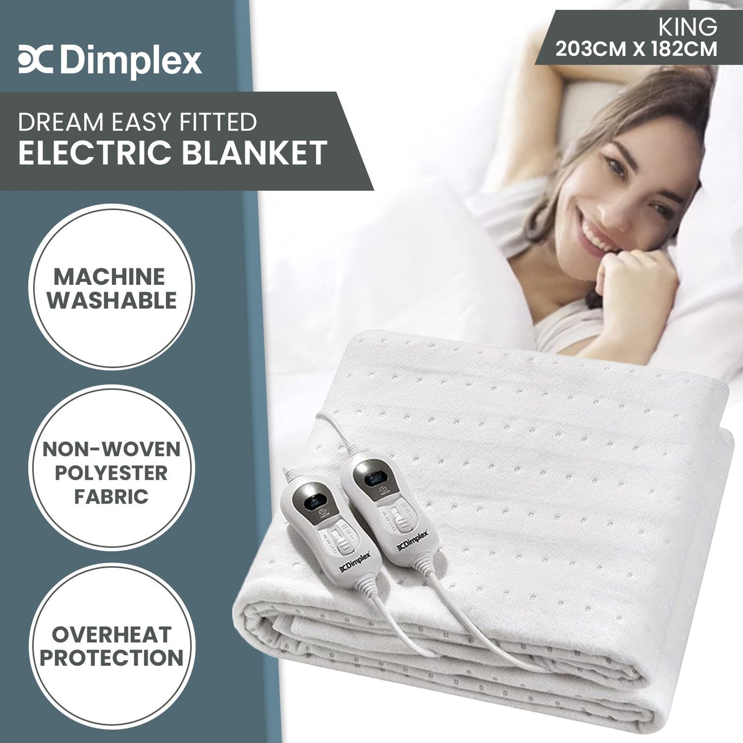 Dimplex Dream Easy Fitted King-size Electric Blanket