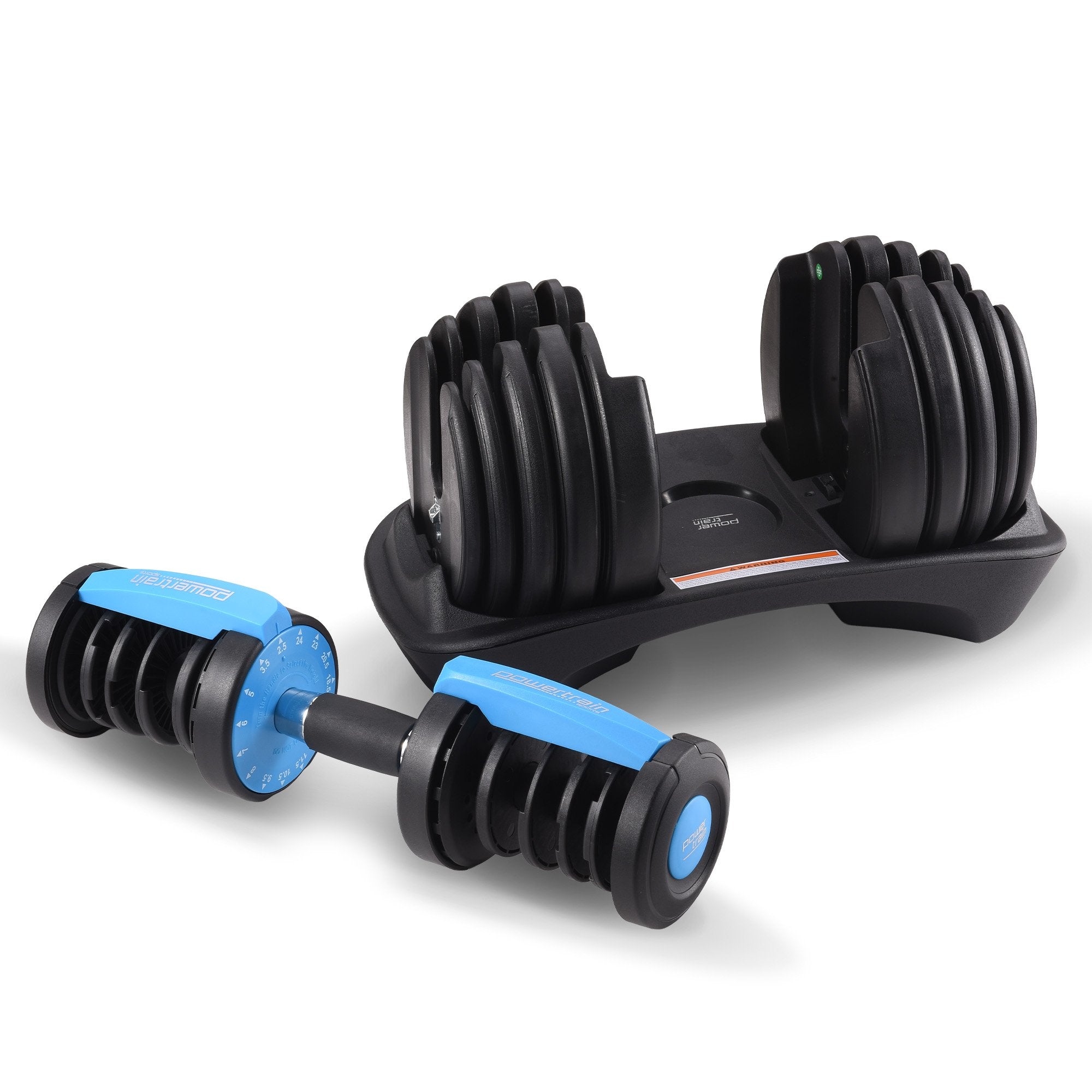 Powertrain  24KG Adjustable Home Gym Dumbbell - Blue - YDS.com.au
