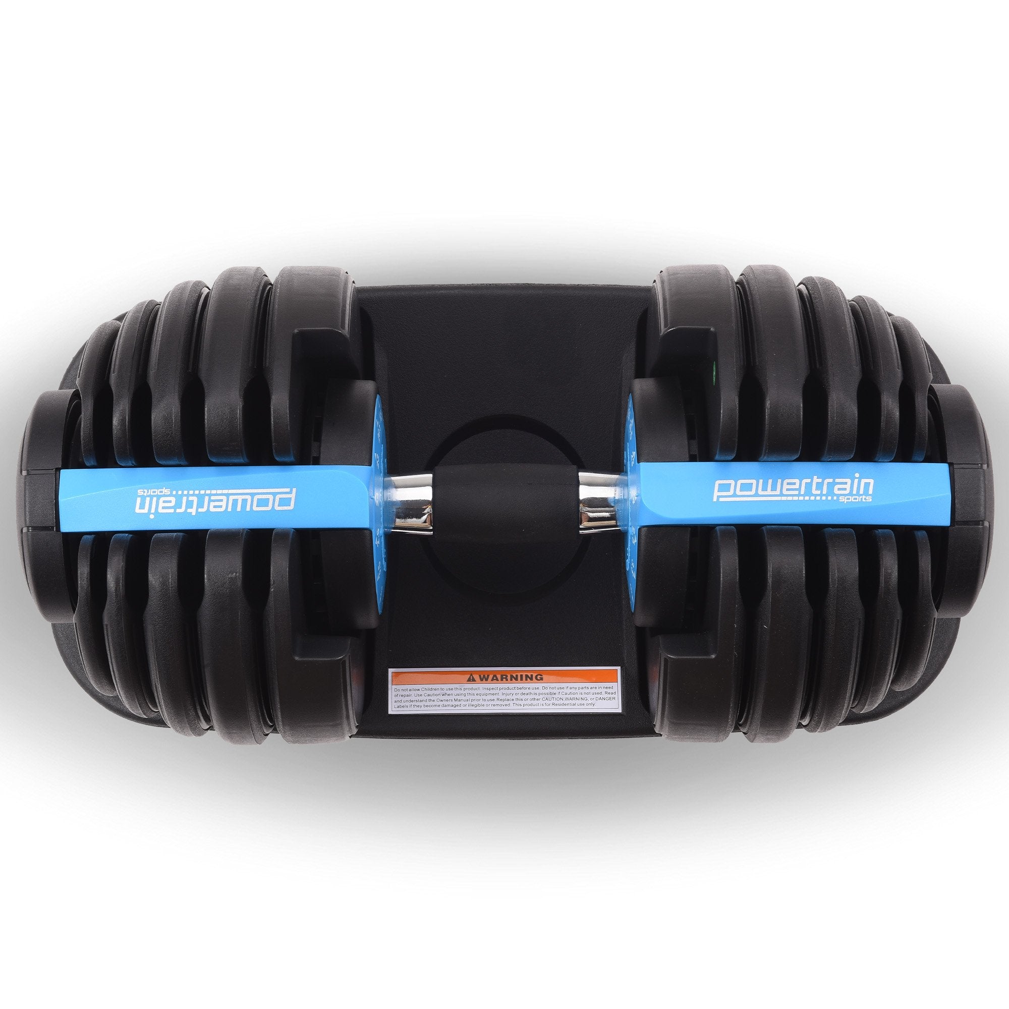 Powertrain  24KG Adjustable Home Gym Dumbbell - Blue - YDS.com.au