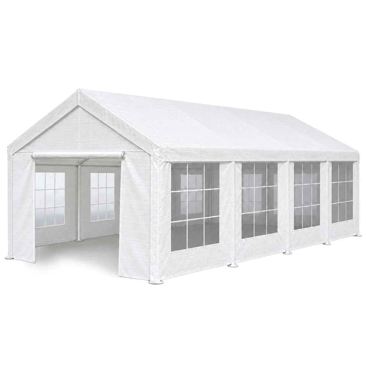 Wallaroo 4x8m Outdoor Event Marquee Party Tent Pavilion Gazebo Canopy with Removable Sidewalls & Zip Door - White