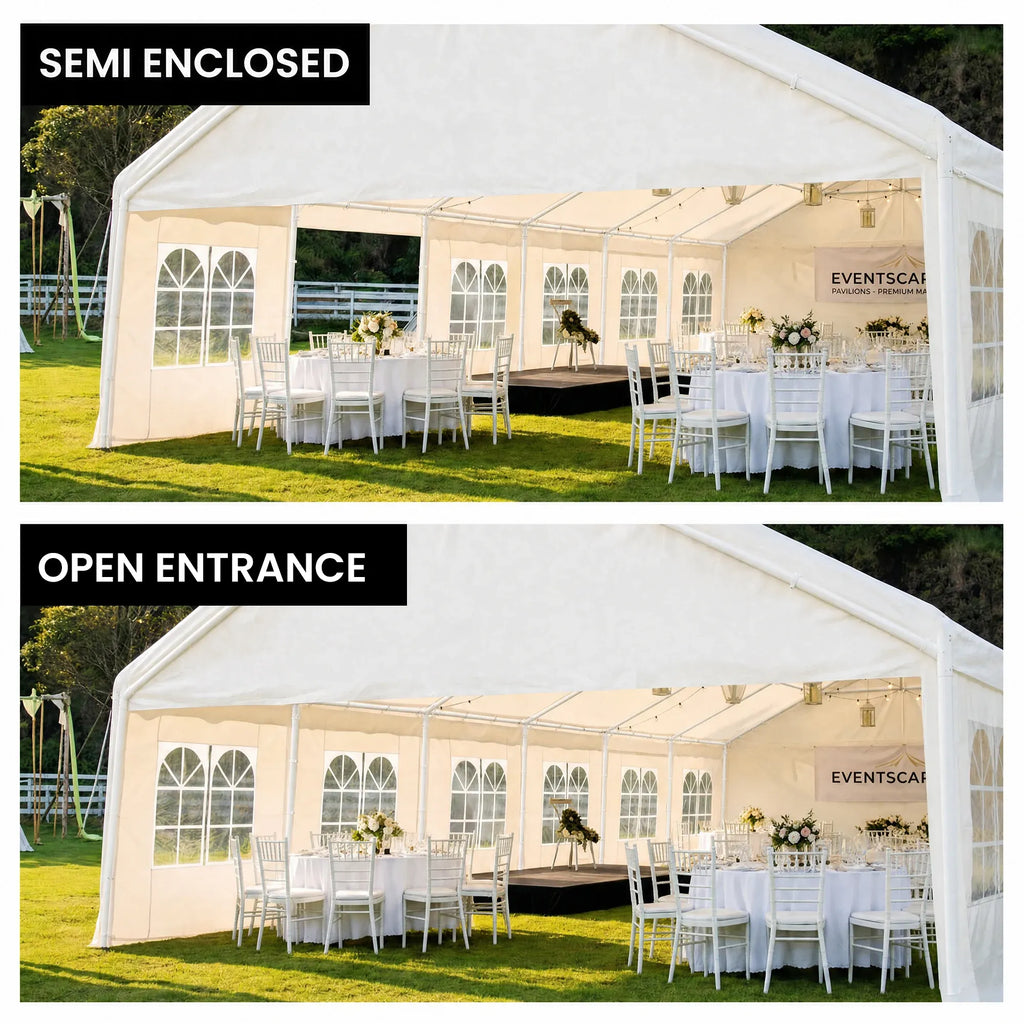 Wallaroo 6x12m Outdoor Event Marquee Gazebo Party Wedding Tent - White