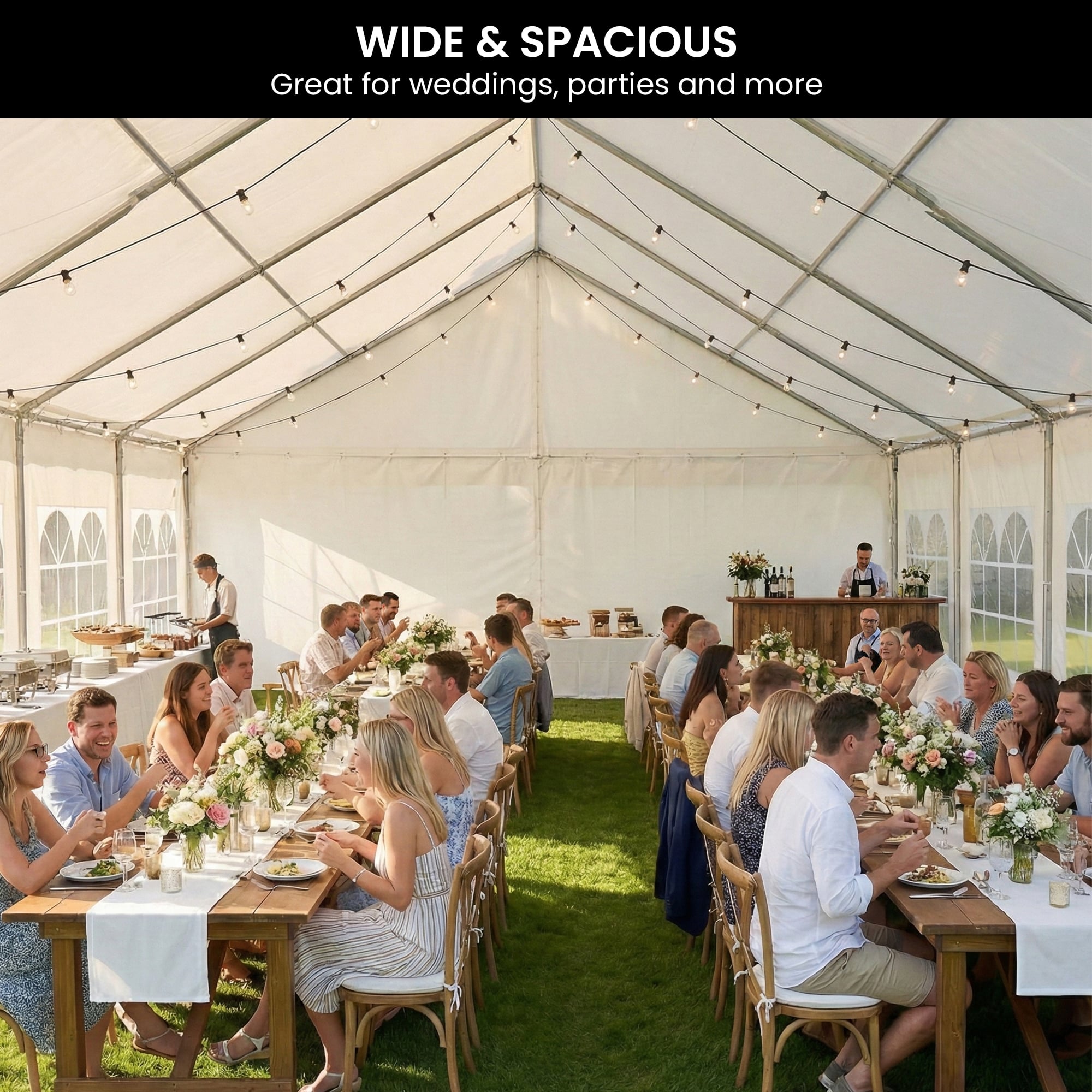 Wallaroo 12m x 6m outdoor event marquee carport tent