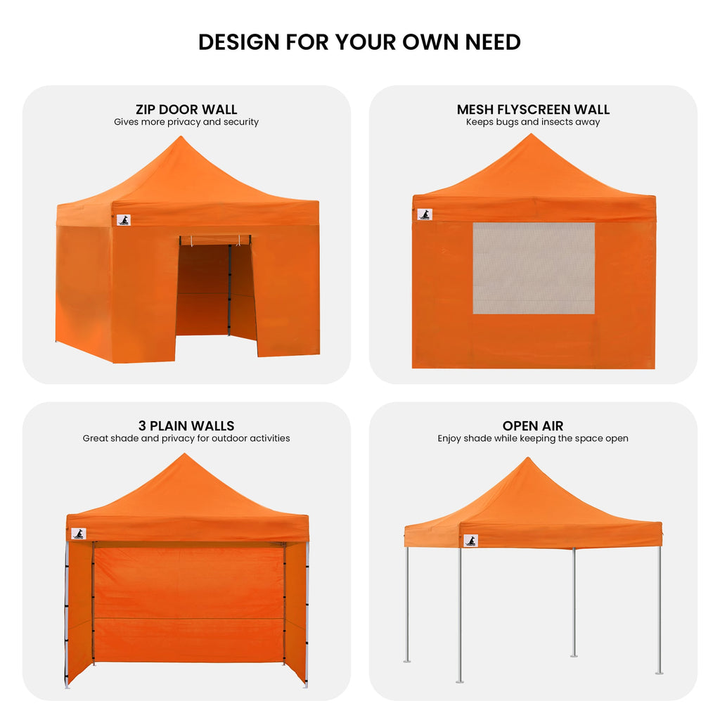 Carpa Gazebo Wallaroo 3x3 PopUp Outdoor - Naranja