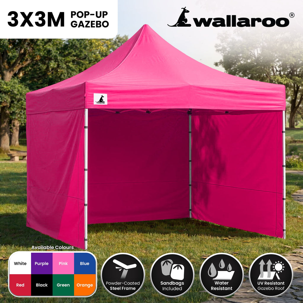 Carpa Gazebo Wallaroo 3x3 PopUp Outdoor Rosa