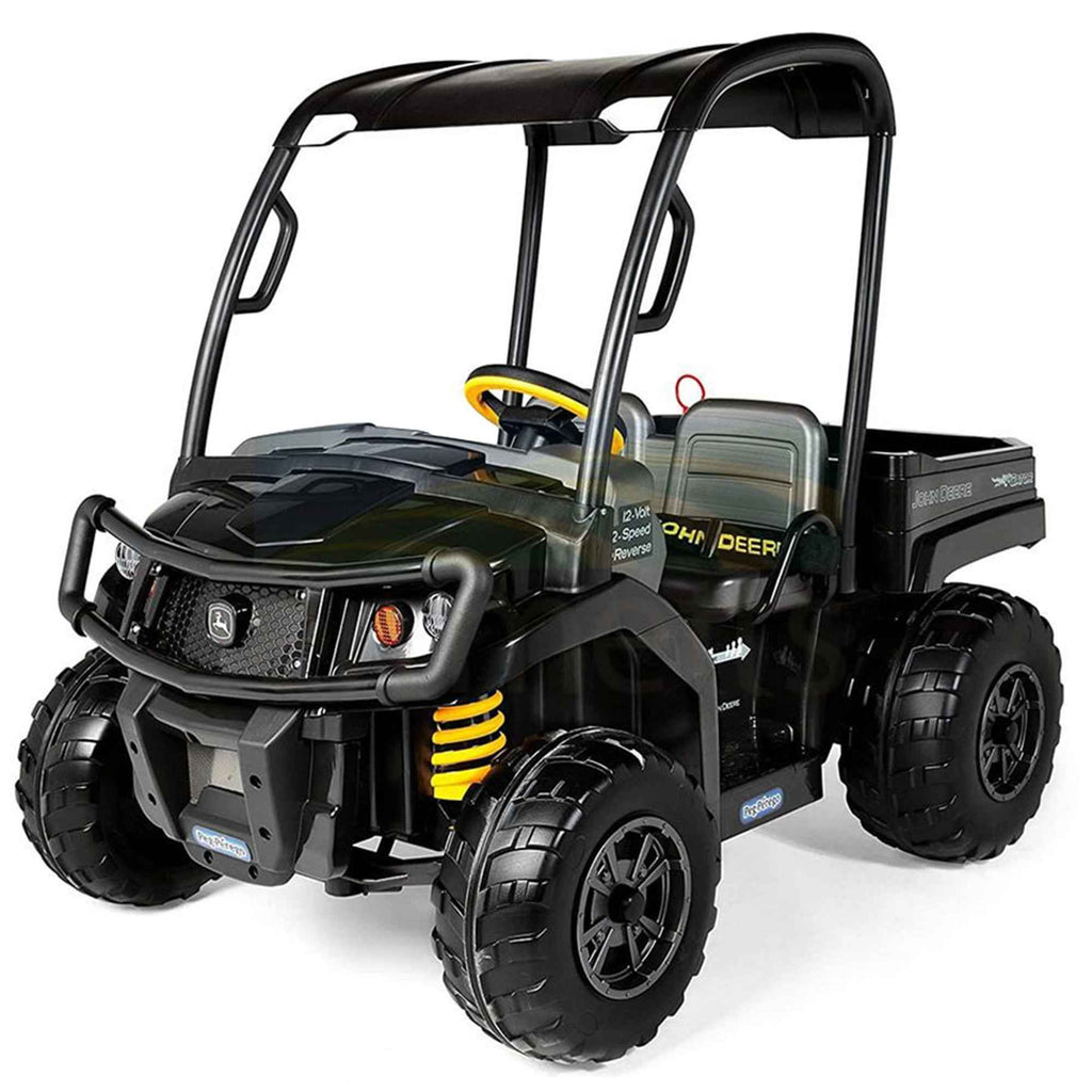 John Deere Midnight Black Gator XUV Kids Ride On Car Dual Seat 12V Battery