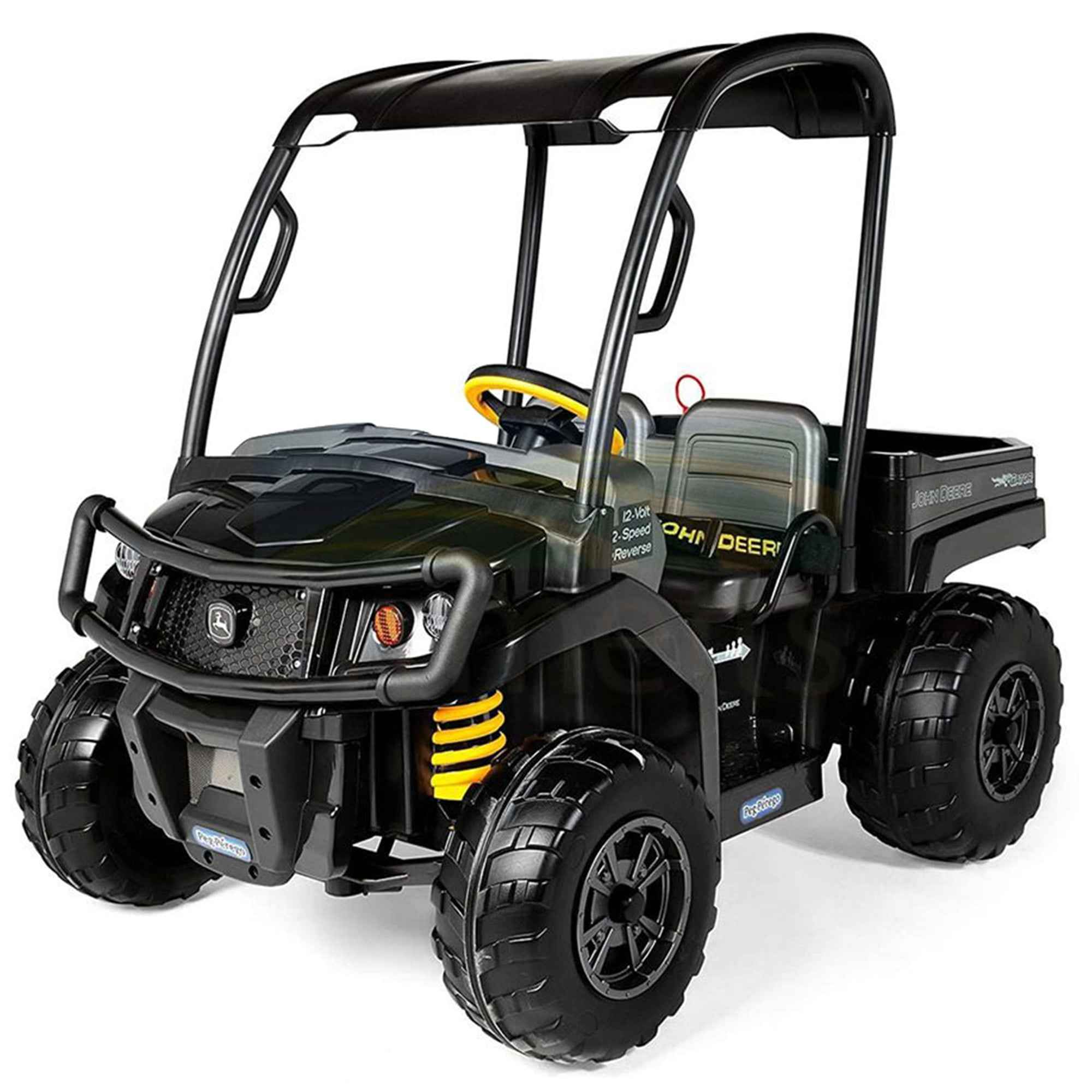 John Deere Midnight Black Gator XUV Kids Ride On Car Dual Seat 12V Battery