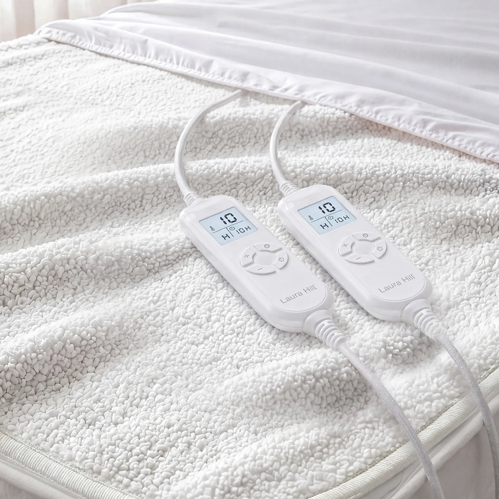 Laura Hill King Electric Heated Underlay Blanket Fleecy Fabric with Timer