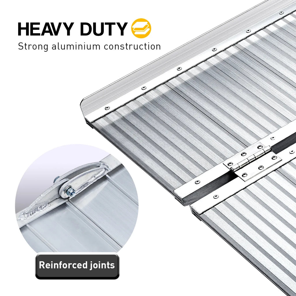 Kartrite 5ft Portable Aluminium Wheelchair Ramp 275kg Heavy Duty Non-Slip Foldable Suitcase Ramp for Mobility Scooters