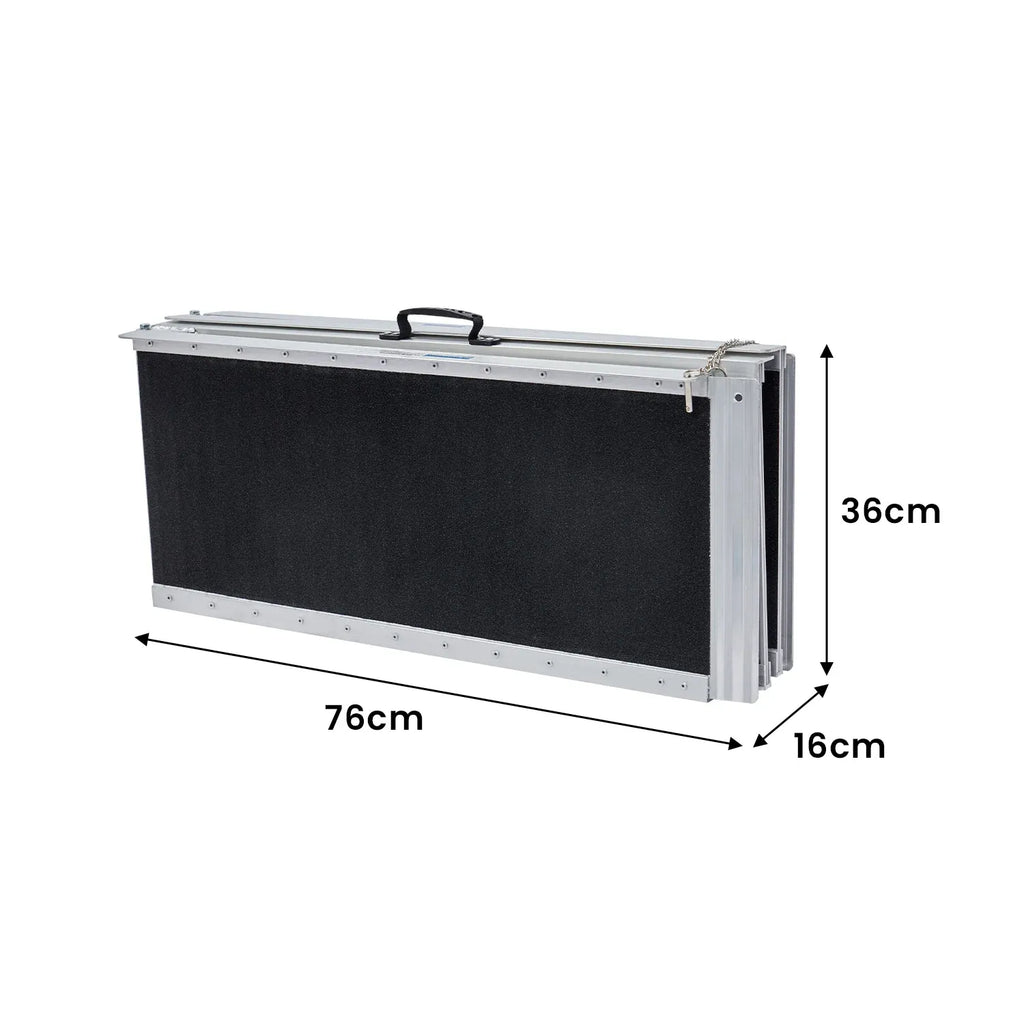Kartrite 5FT Folding Aluminium Wheelchair Ramp Portable Suitcase Mobility Scooter Ramp Non-Slip 272kg Capacity