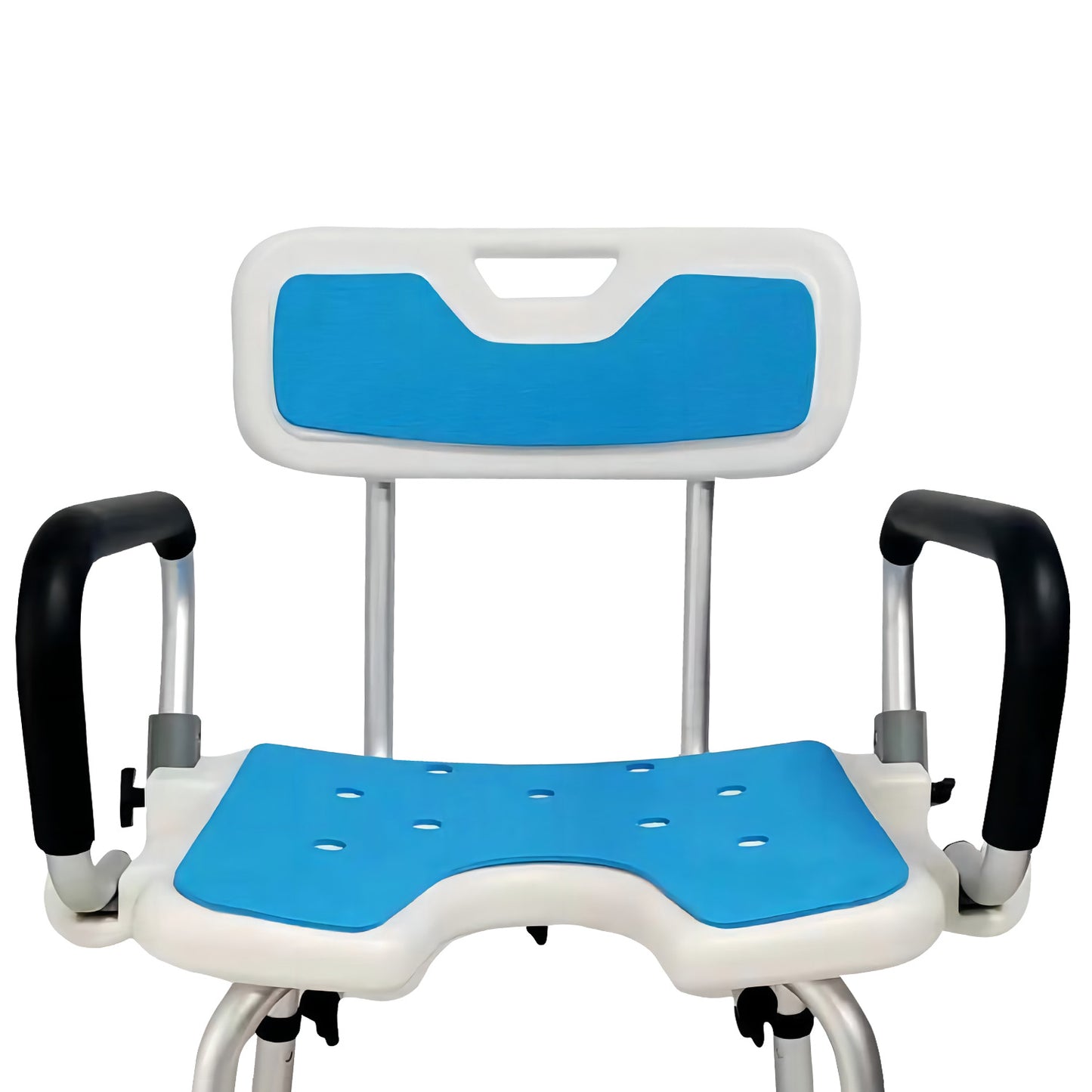 Orthonica Height Adjustable Aluminium Shower Chair With Adjustable Armrests