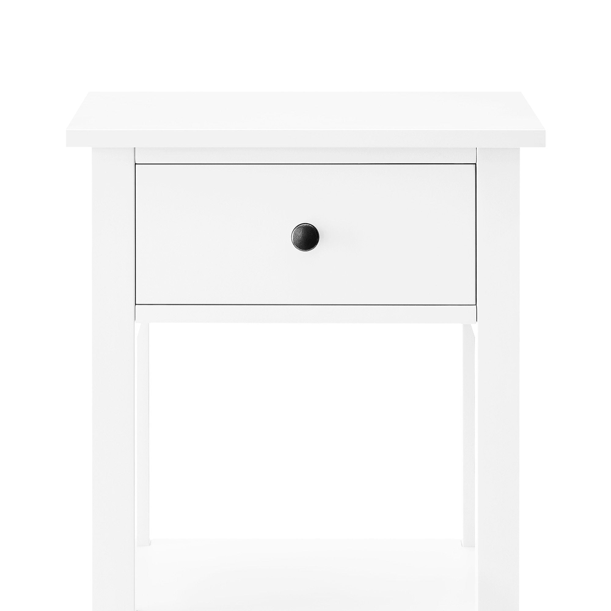 Sarantino Rue Bedside Table in White