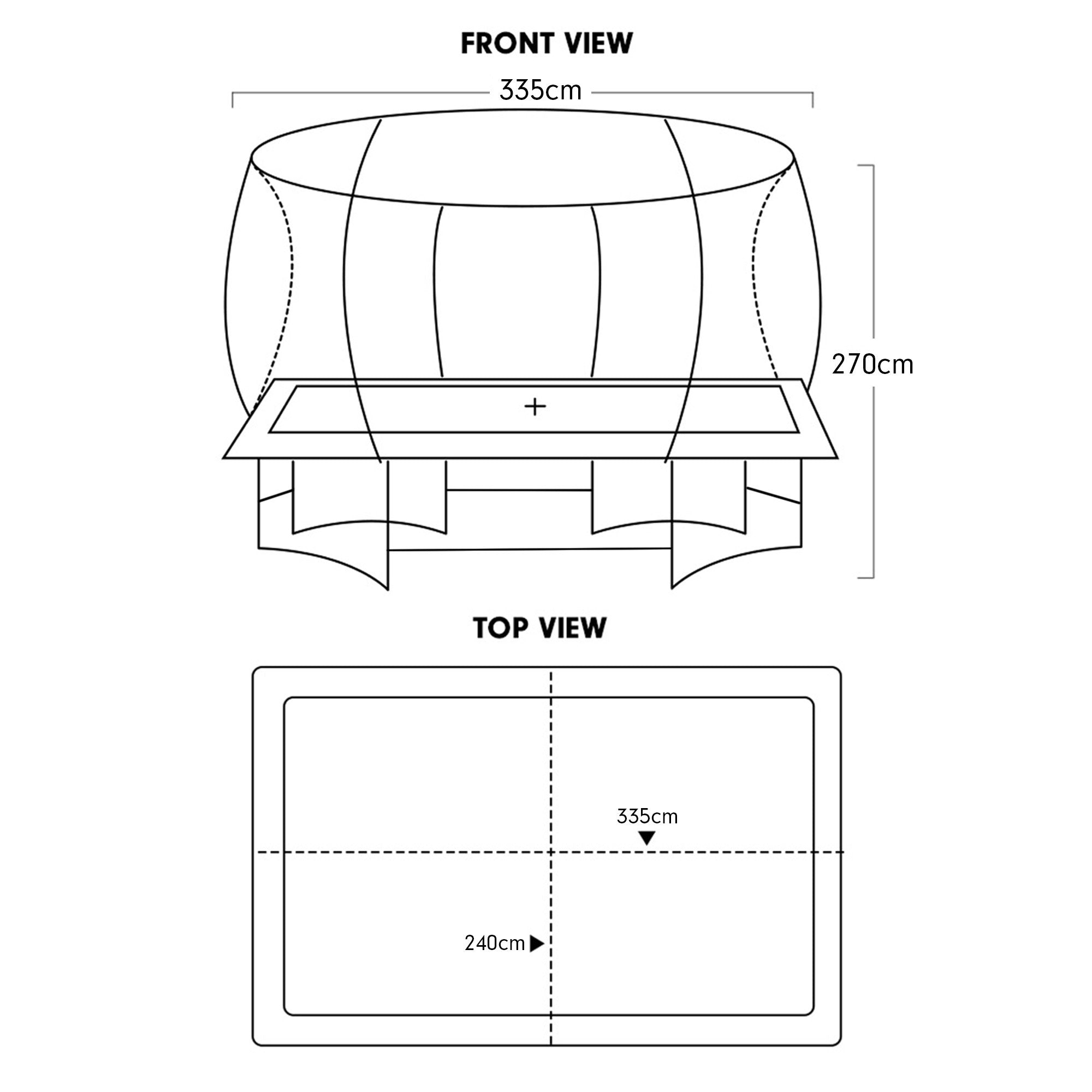 Kahuna 8ft x 11ft Rectangular Trampoline Rainbow Free Safety Net Spring Pad Cover Mat Ladder - YDS.com.au