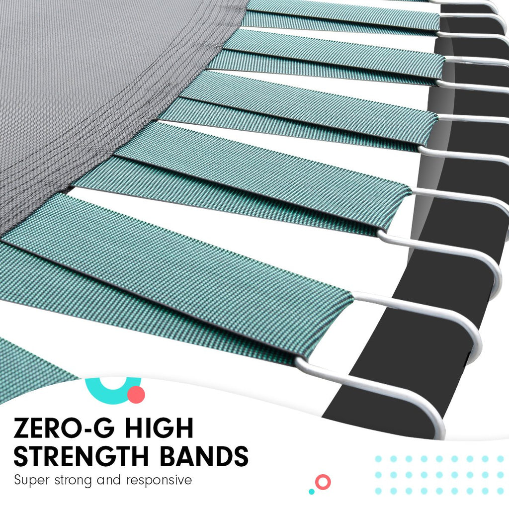 Kahuna Twister 14ft Springless Trampoline Outdoor Kids Safety Net Pad Mat with Basketball Set - YDS.com.au