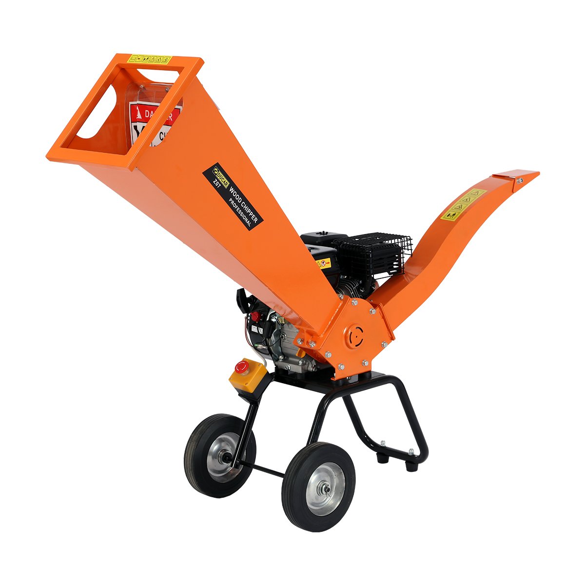 Ducar 7hp Wood Chipper Shredder Mulcher Grinder Petrol Orange - YDS.com.au