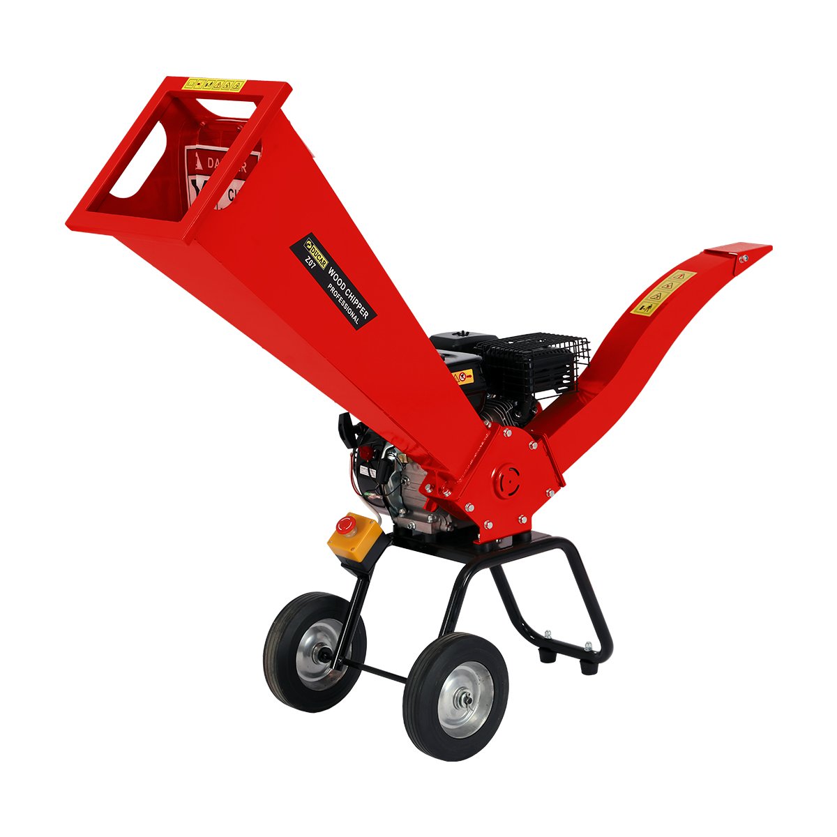 Ducar 7hp Wood Chipper Shredder Mulcher Grinder Petrol Red - YDS.com.au