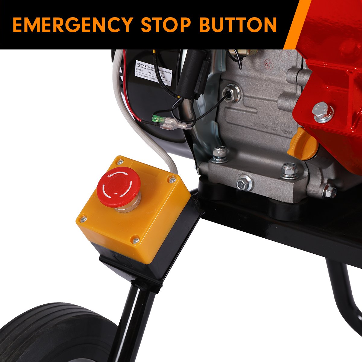 Ducar 7hp Wood Chipper Shredder Mulcher Grinder Petrol Red - YDS.com.au