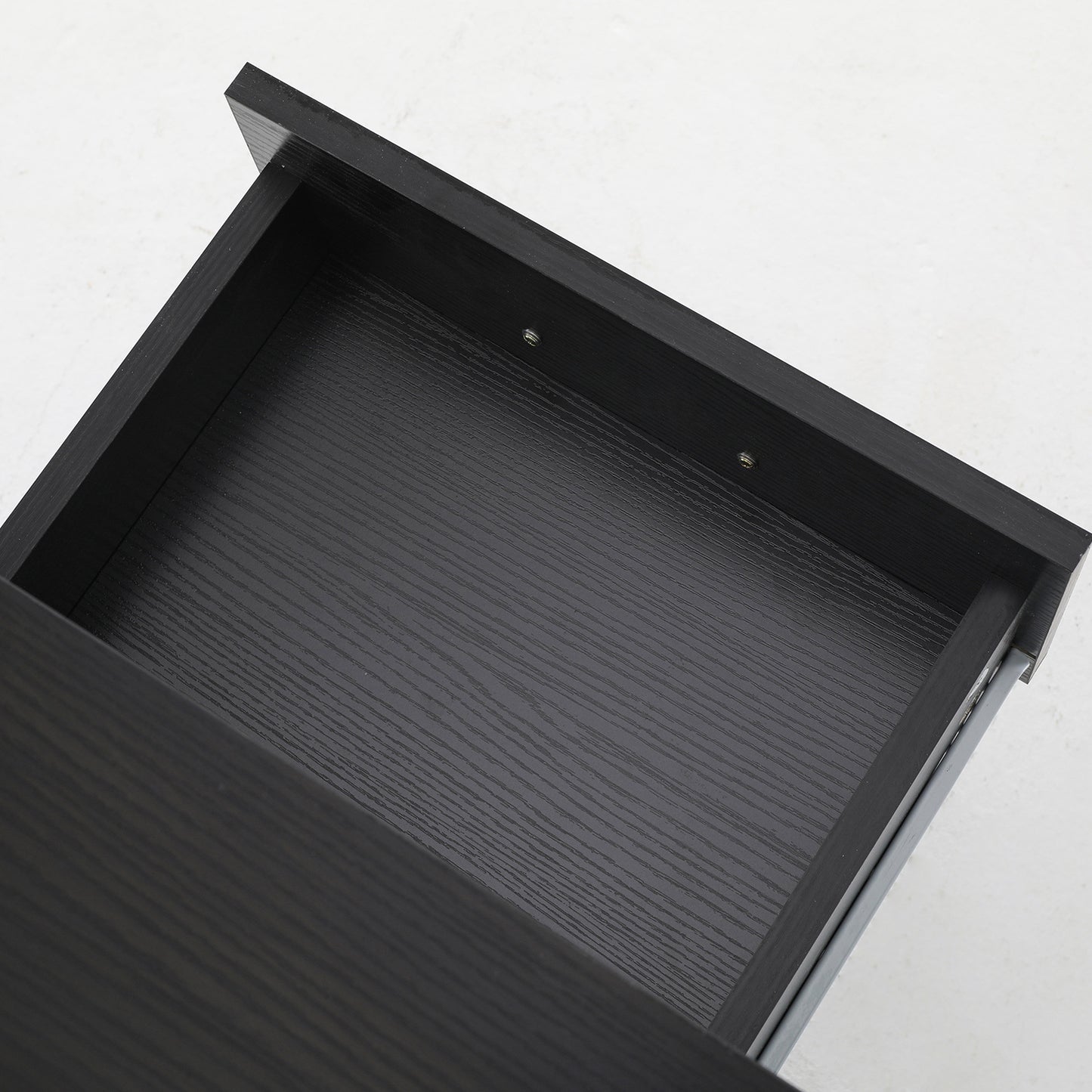 Bedside Table Side Storage Cabinet Nightstand Bedroom 2 Drawer 1 Shelf ZURI BLACK
