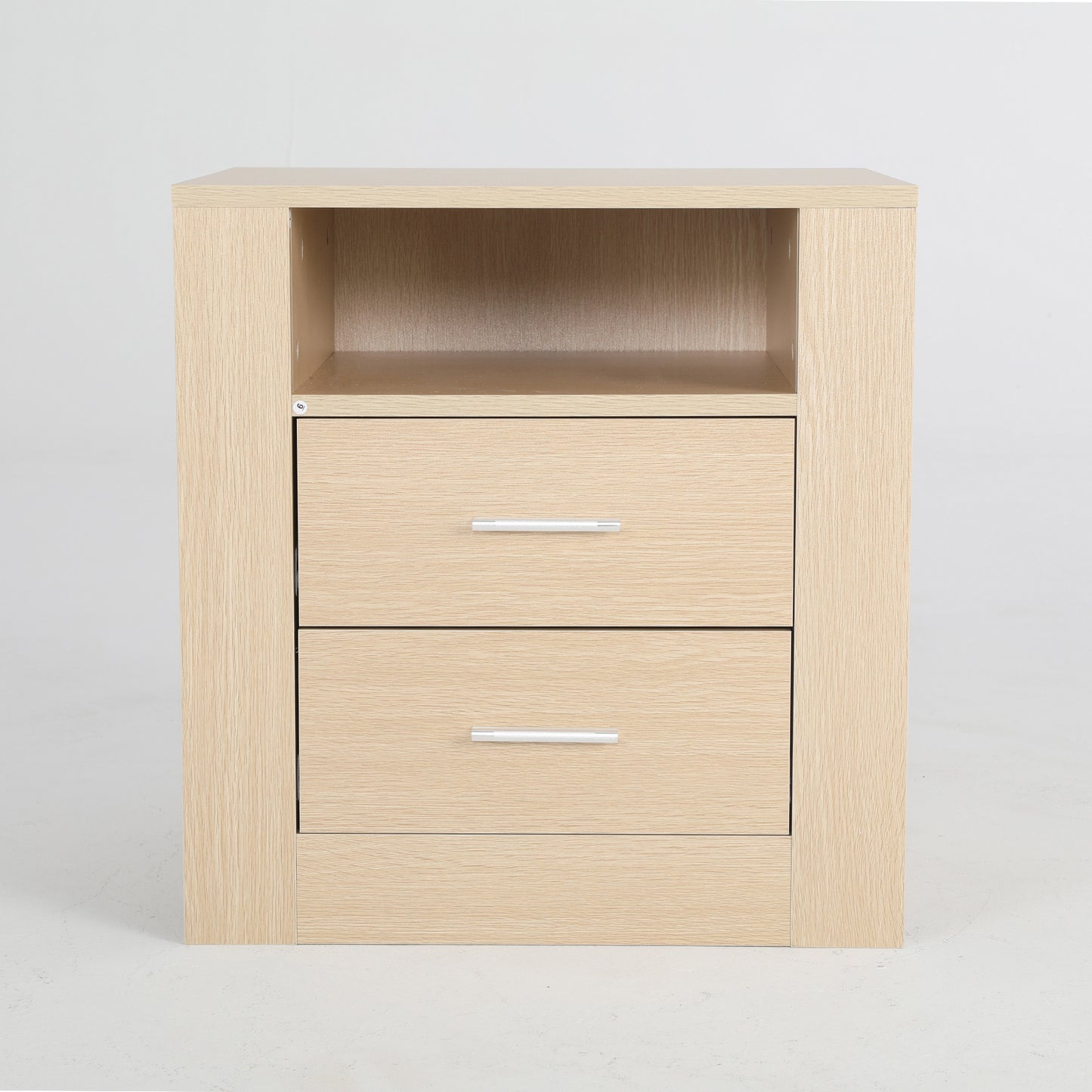 2X Bedside Table Side Storage Cabinet Nightstand Bedroom 2 Drawer 1 Shelf ZURI OAK