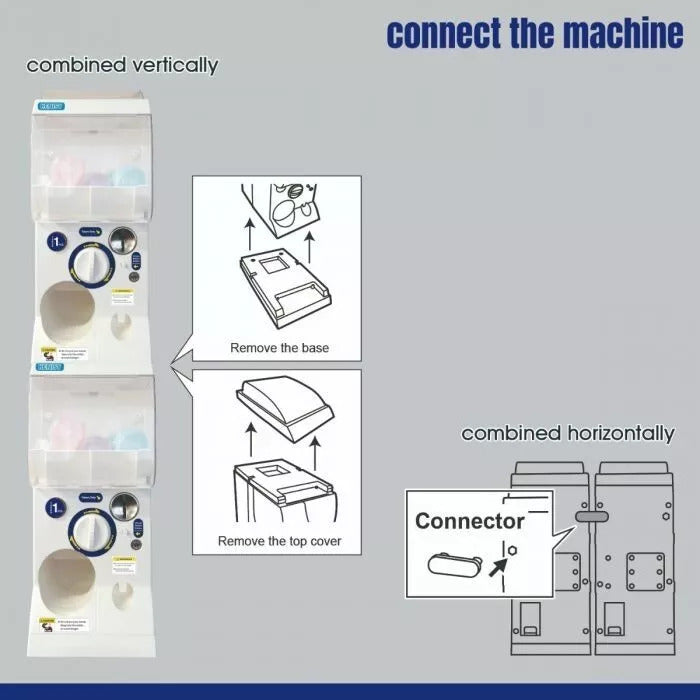 Gachapon Capsule Toy Vending Machine Lite Mini Collectible Gacha Dispenser Stackable WHITE