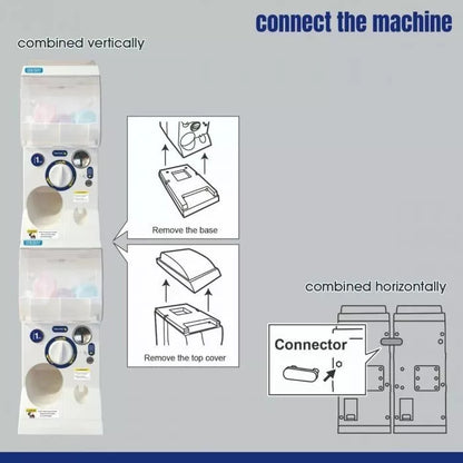 Gachapon Capsule Toy Vending Machine Lite Mini Collectible Gacha Dispenser Stackable WHITE