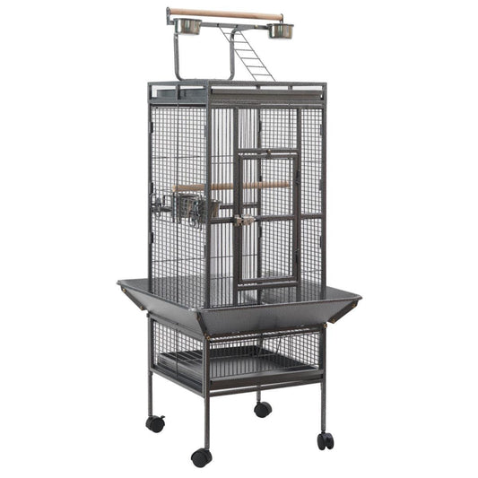 YES4PETS 153 cm Large Bird Budgie Cage Parrot Aviary With Metal Tray and  Wheel