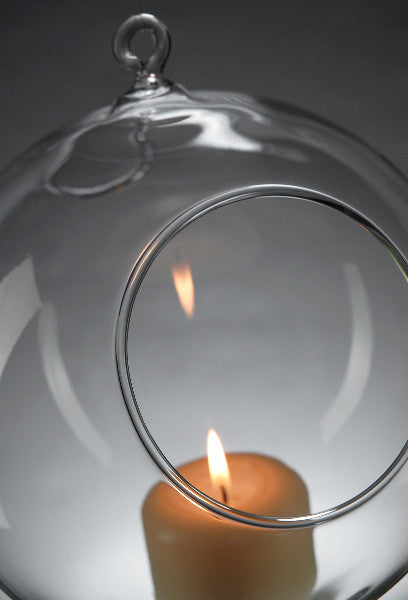24 Bulk Buy of Hanging Clear Glass Ball Tealight Candle Holder- Wedding Globe Decoration Terrarium