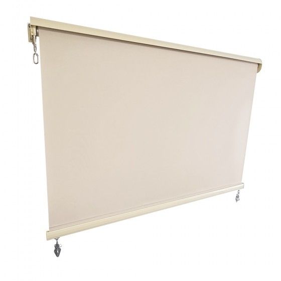 Outdoor Roller Blind Sun Screen Awning With Aluminium Hood