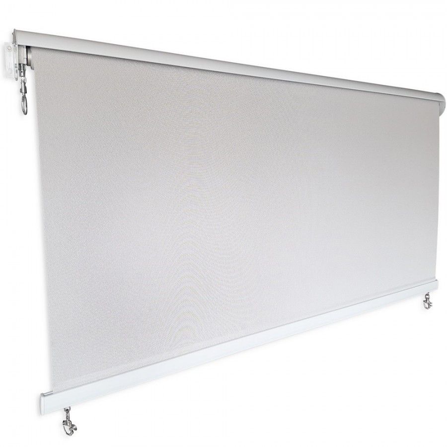 Outdoor Roller Blind Sun Screen Awning With Aluminium Hood