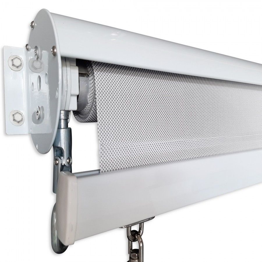 Outdoor Roller Blind Sun Screen Awning With Aluminium Hood