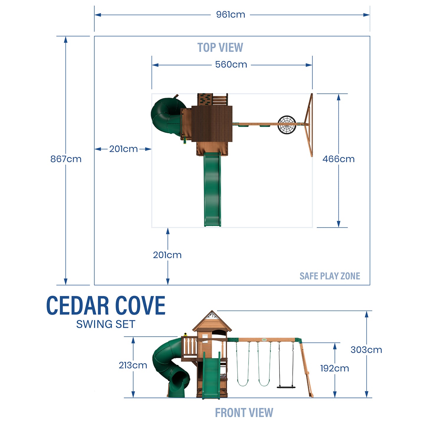 Centro de juegos Backyard Discovery Cedar Cove