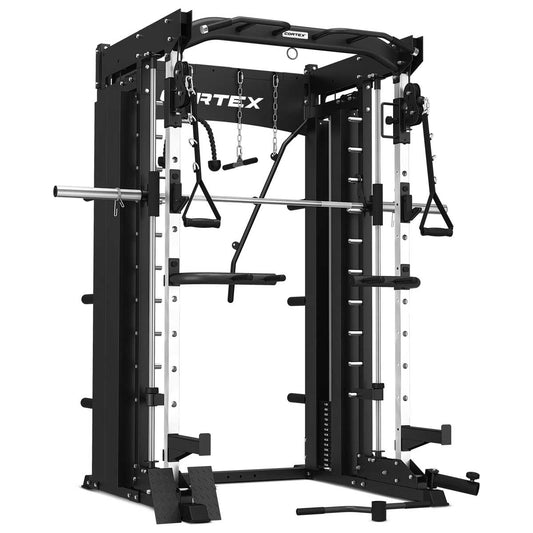 Gimnasio multifunción CORTEX SM26 (entrenador funcional de doble pila, máquina Smith, medio rack)