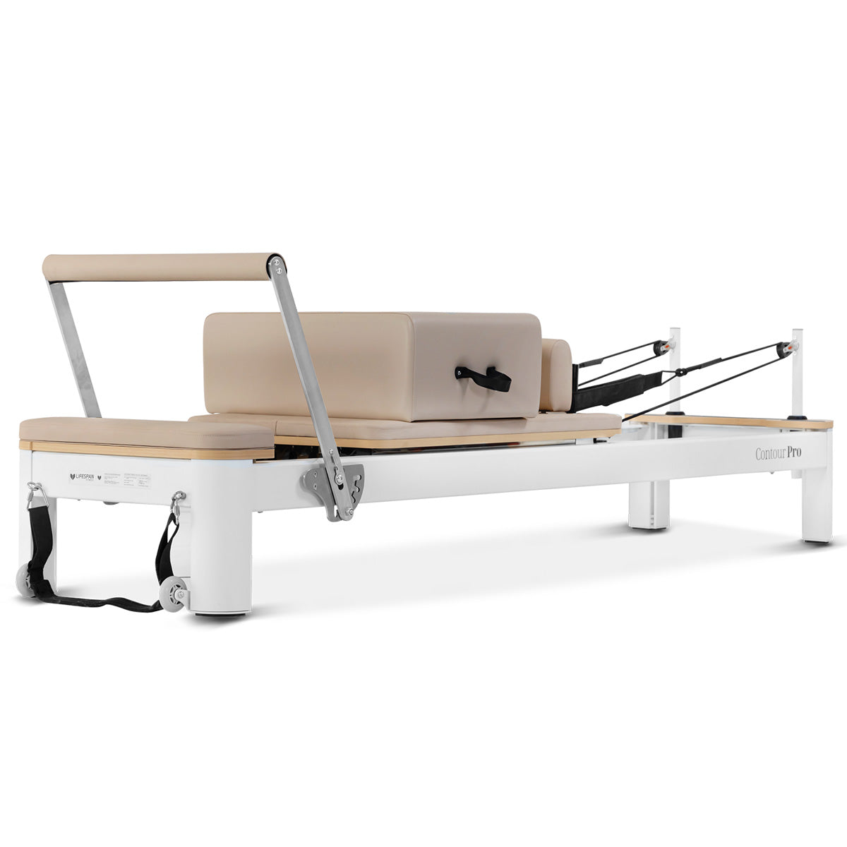 Lifespan Fitness Contour Pro Aluminum Pilates Reformer Bed Set (Beige)