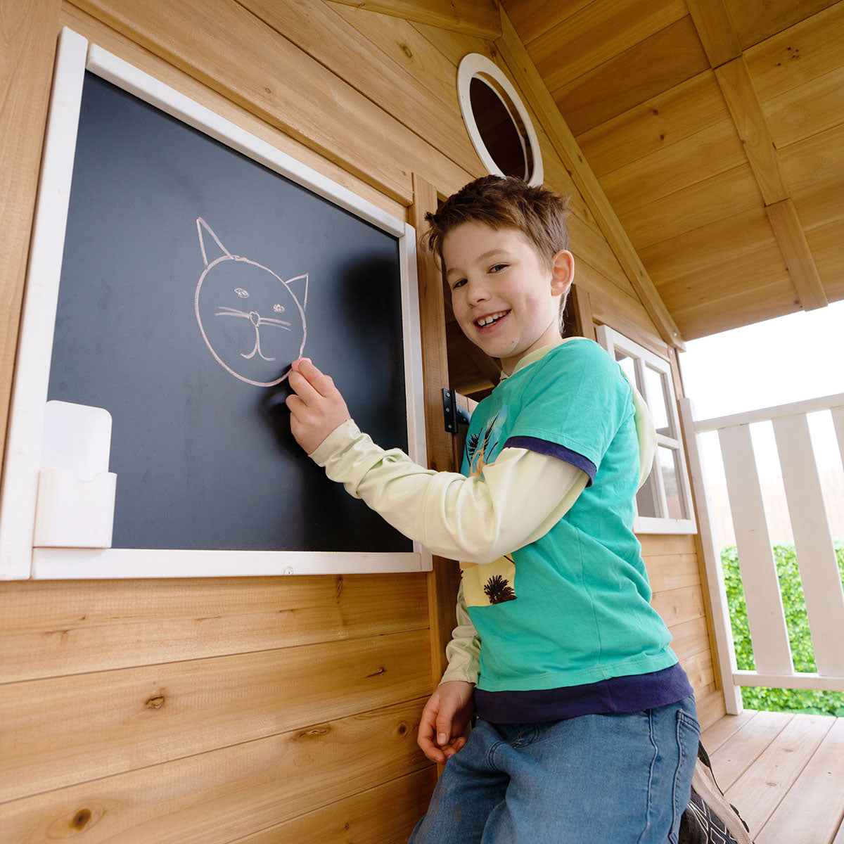 Lifespan Kids Warrigal Cubby House with 2.2m Slide (Pastel Blue)