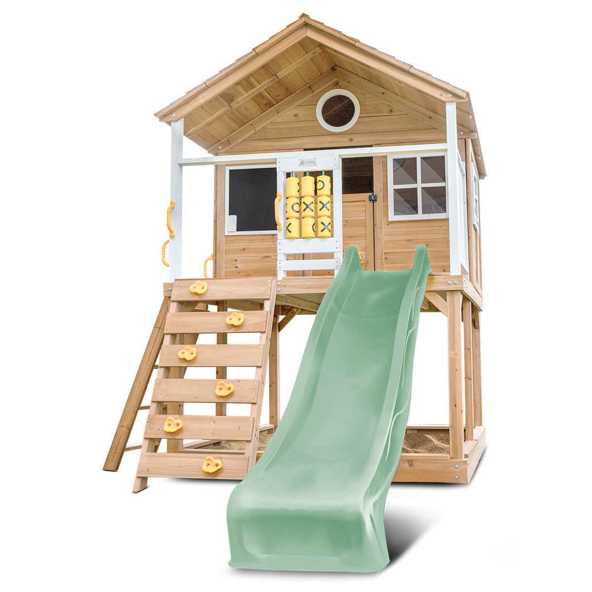 Lifespan Kids Warrigal Cubby House with 2.2m Slide (Pastel Green)