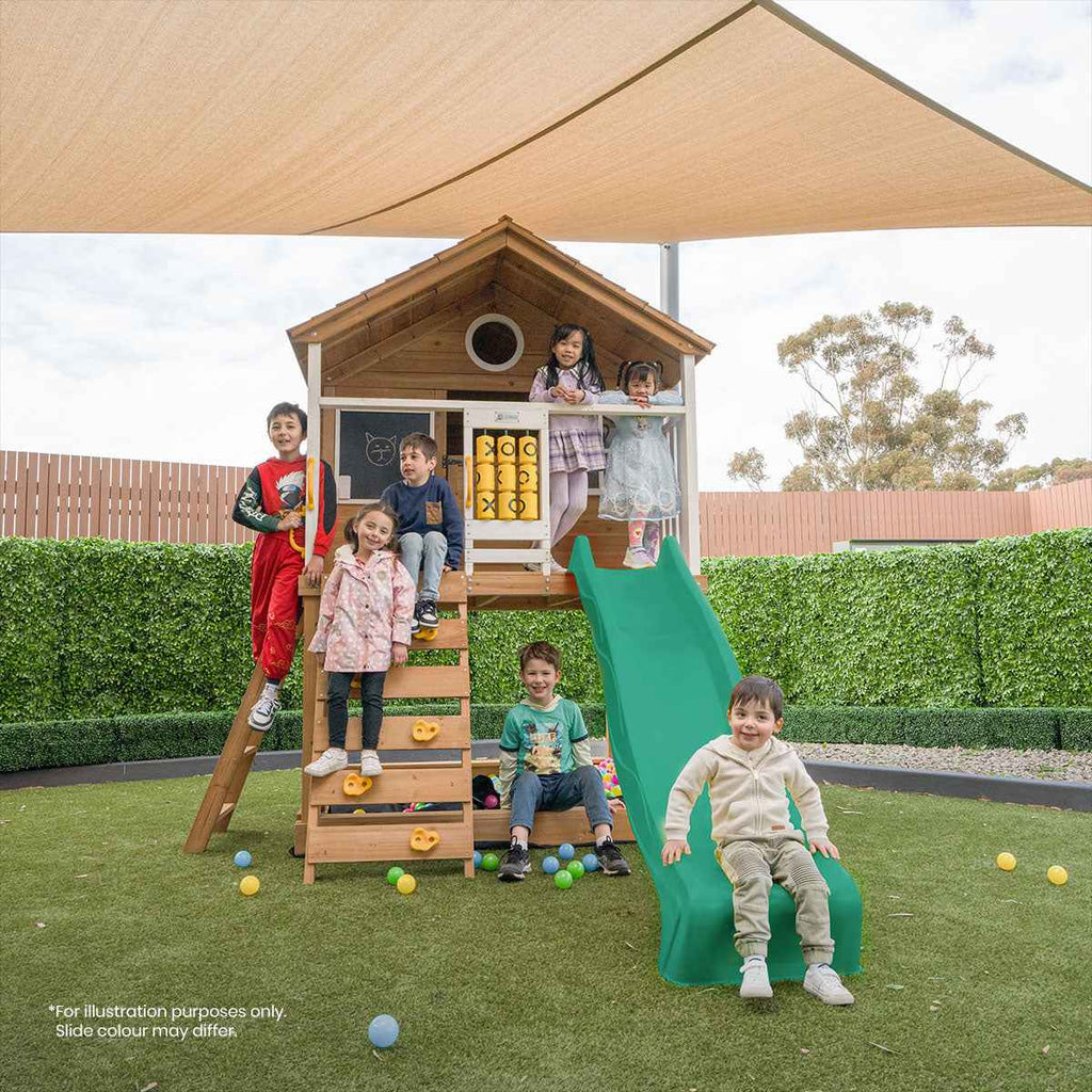 Lifespan Kids Warrigal Cubby House with 2.2m Slide (Pastel Pink)