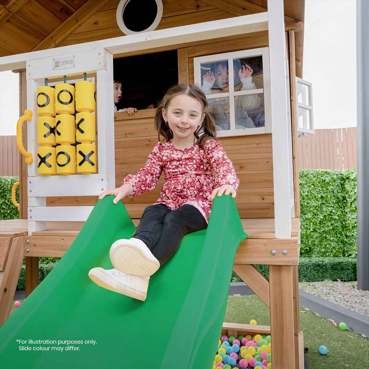 Lifespan Kids Warrigal Cubby House with 2.2m Slide (White)